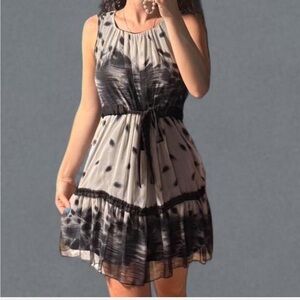 Bar III Black and White Patterned Mini Dress